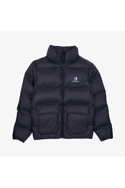 Converse Classic Erkek Dik Yaka Siyah Şişme Mont