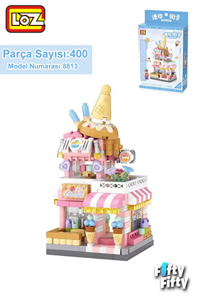 Vagonlife LOZ Micro Block Serisi Dondurma Dükkanı 400 Parça Oyuncak Yapım Set...