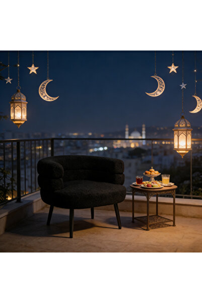 Evatilyoo كرسي بذراعين مستدير من مخمل الأسود، كرسي مكياج وسادة منجدة، أريكة ا...