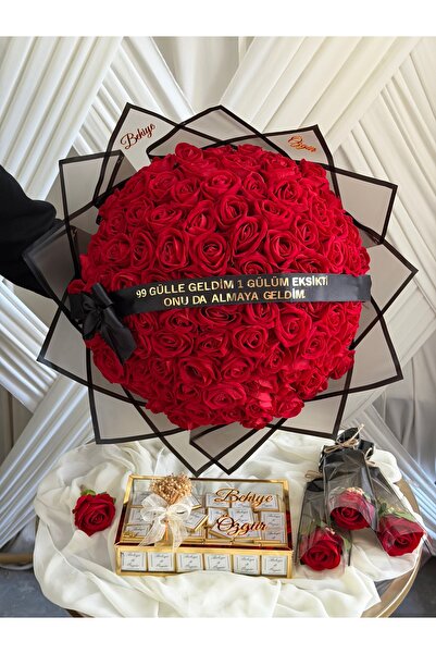 eyb lina organizasyon 99 adet gül 96 adet çikolata 3 adet anne gülü 1 kahve g...