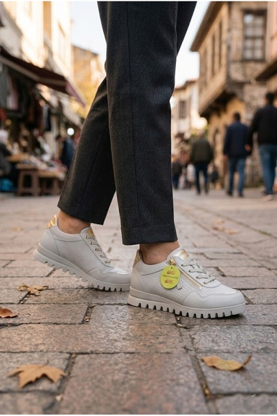 Mammamia Kadın Deri Casual Ayakkabı - Günlük - Kren Bej Renk - D25YA-3195-LX