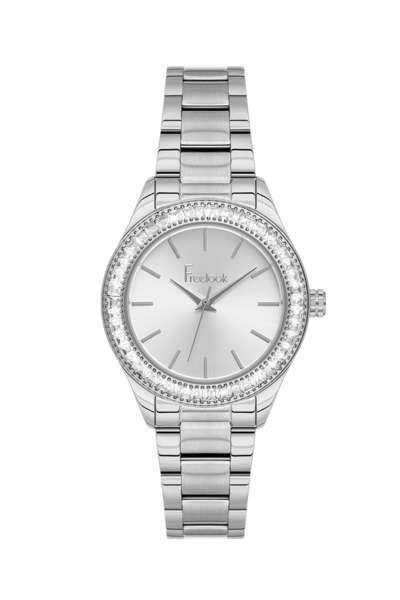 Freelook ساعة لوميير النسائية المصنوعة من الفولاذ المقاوم للصدأ باللون الفضي ...