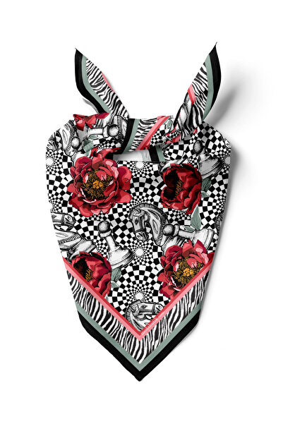 Modabutik C76 CHECK HORSE TASARIMLI BANDANA DG12082