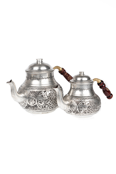 DMT COPPER HOME Dmt Gaziantep Bakır Çaydanlık Takımı Ağır Işlemeli Toplam Boy...