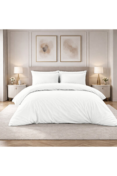 Sabia 100% bumbac 180x200 cm + 37 cm set husă de pilotă dublă cu cearșaf elas...