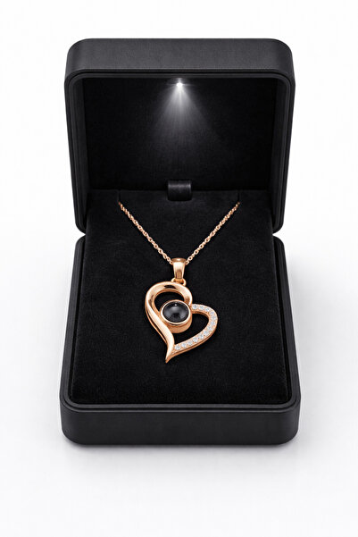 ÇEKİRDEK JEWELRY 925 Ayar Gümüş Yuz Dilde Seni Seviyorum Kolye Özel Işıklı Ku...