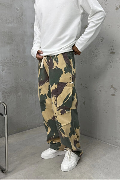 Wonraces Men's Baggy Camouflage Patterned Jean Jeans