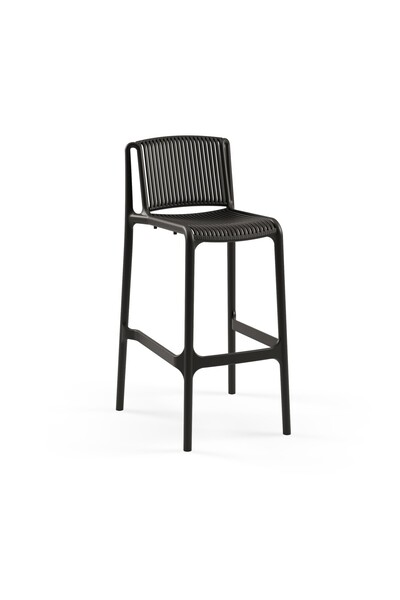 Tilia Nes Polipropilen Bar Sandalyesi 75 cm Siyah - Mutfak, Kafe, Restoran, İ...