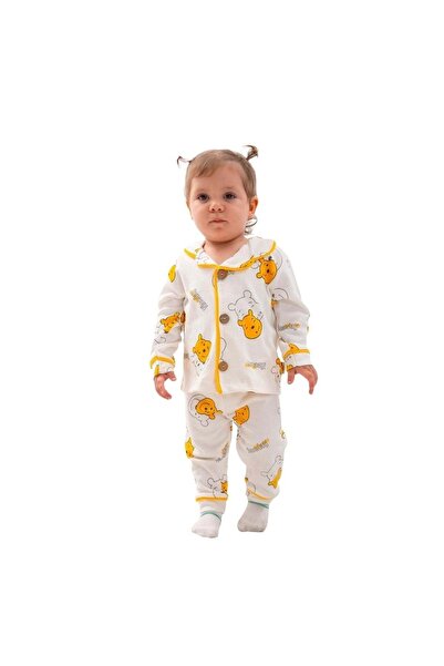 RYZE ÇOCUK Pooh Printed Pajama Set Ecru