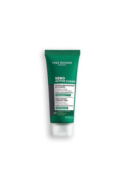 Yves Rocher Arındırıcı Siyah Nokta Karşıtı Kömür Maske-Süksinik Asit-Sebo Active Clear Botanik Kompleks-75ml