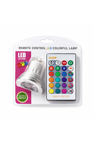 Generic مصباح LED ملون بريموت كنترول، موفر للطاقة