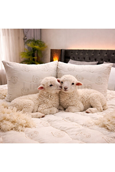 Linnda Home Набір з 2 натуральних вовняних подушок | Ортопедична підтримка ши...