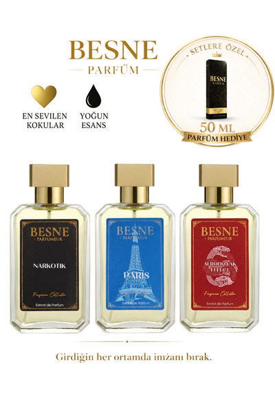 Bense Narkotik, Paris & Effect 3’lü Premium Set (Extrait de Parfum)
