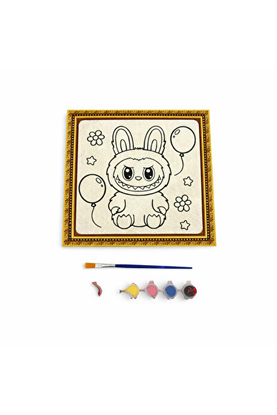 GÜÇLÜ Kanva Boyama Seti Labubu Desenli