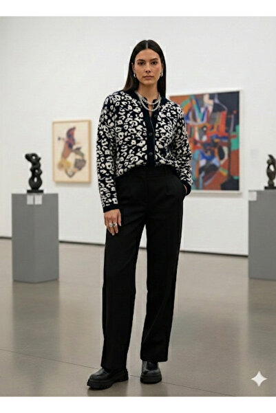 Luma Decor Kadın Desenli Şık Hırka