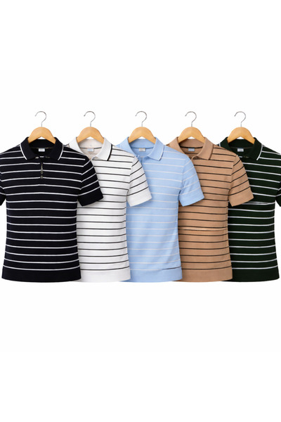 golden toptan Men's Striped T-Shirt