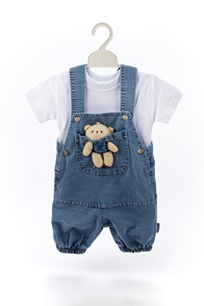 Lui Baby Denim Salopet Beyaz Tişört Ikili Takım