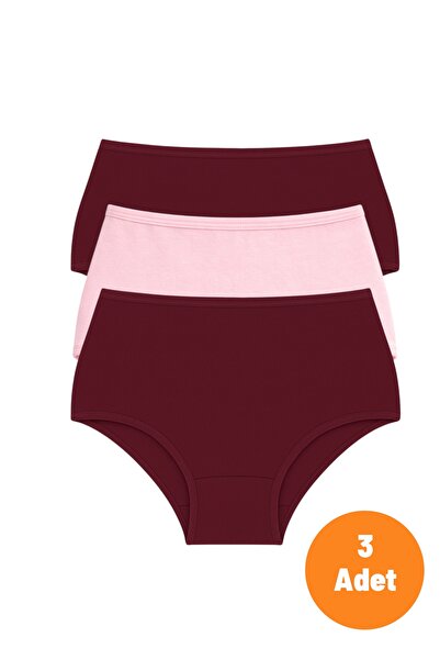 Aybome Kadın Yüksek Bel Külot Pamuklu Likralı Esnek Yumuşak Kumaş Hipster Külot