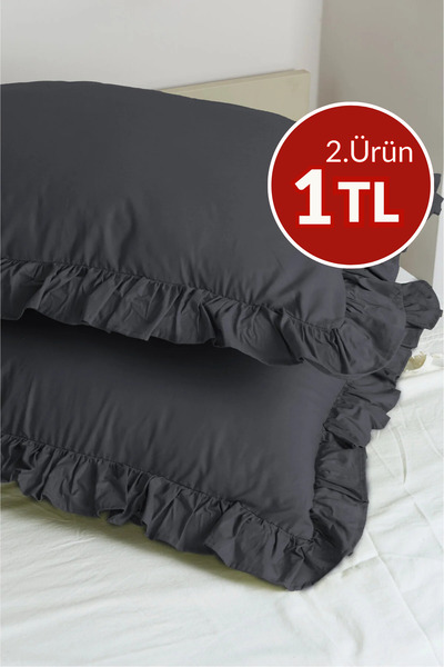 Magnolia 1 Adet Yastık Kılıfı %100 Pamuklu Fırfırlı 50x70cm | Nevresim Seti v...