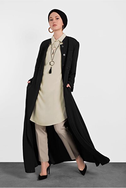 Alvina 1472 Μοντέλο Δαντελένιο Μπροστινό Κουμπωτό Παλτό