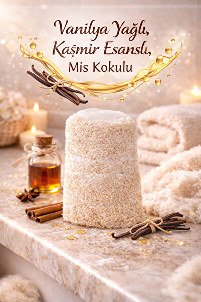 Lavandula Kendinden sabunlu, Vanilya/Kaşmir içerikli doğal kabak lifi