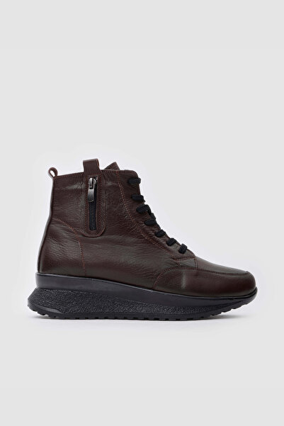 TOGO Kahverengi Hakiki Deri Kadın Casual Bot [060169]