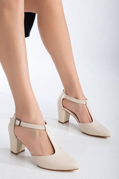 Hayalimdeki Ayakkabı Γυναικεία παπούτσια με τακούνι Niven Cream Skin