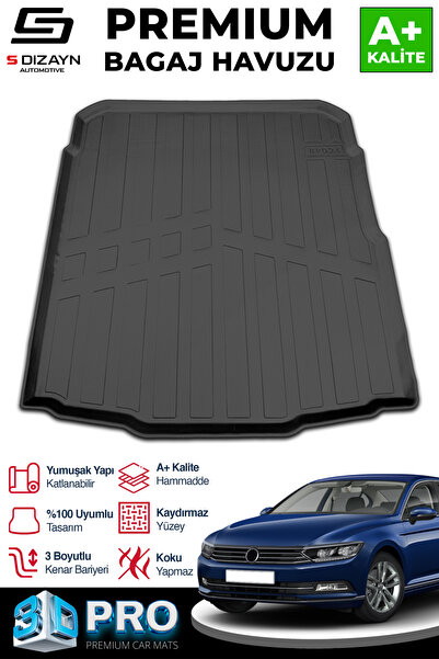 S Dizayn S-Dizayn VW Passat B8 3D Pro Bagaj Havuzu 2015-2023 A+ Kalite 3BH-SD...