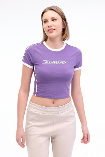 lumberjack Γυναικείο κοντομάνικο μπλουζάκι Wl Andı 11sf515 5fx Purple