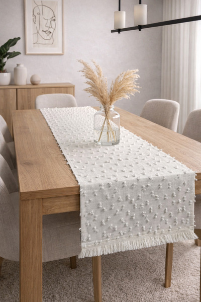 bufidik Μίνιμαλ Pompom Με υφή με κρόσσια Runner 40x140 cm