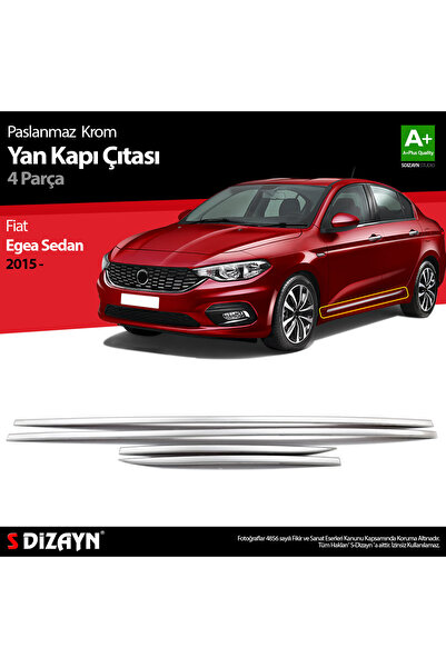 S Dizayn S-Dizayn Fiat Egea Sedan Krom Yan Kapı Çıtası 4 Prç. 2015-2020 5822140