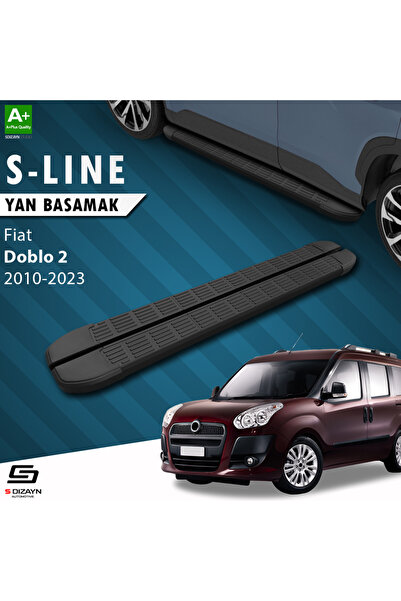 S Dizayn Fiat Doblo 2 S-Line Siyah Yan Basamak 193 Cm 2010-2022 A+ Kalite FI-...