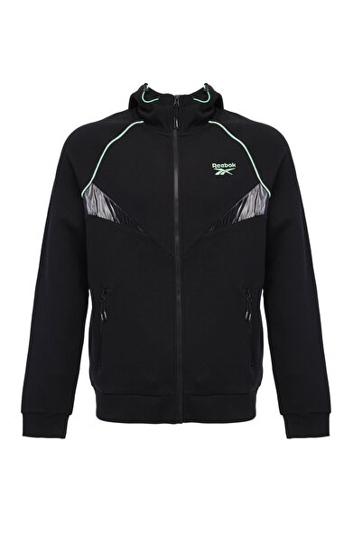 Reebok ZIP HOODY - MIX Siyah Erkek Eşofman Üstü
