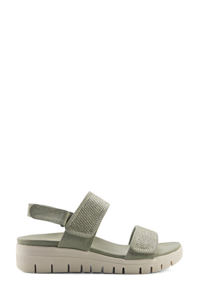 Polaris 166955.z5fx Zelene ženske cipele ravne Sandale