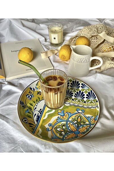 EMAYlab Selge 26 cm Decorative Enamel Serving Presentation Plate