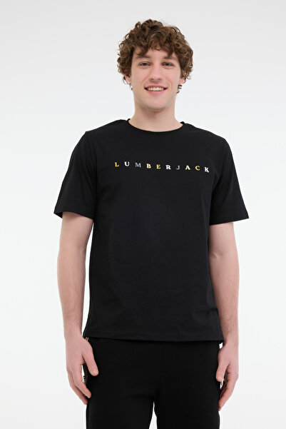 lumberjack ML MESUS 11URBNG2022 5FX Crna muška majica kratkih rukava T-shirt