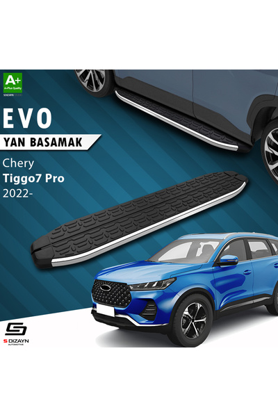 S Dizayn Chery Tiggo7 Pro Evo Krom Yan Basamak 183 Cm 2022 Üzeri A+ Kalite CR...