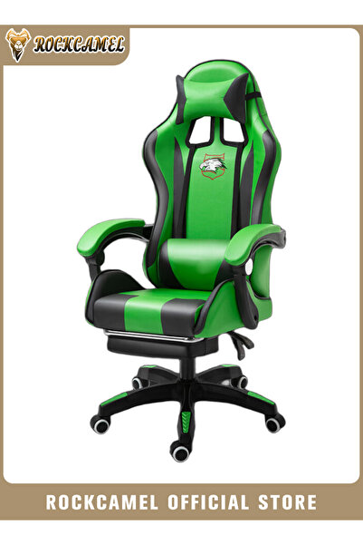 ROCKCAMEL Gaming Chair Computer Chair And Office Chair With Lumbar And Neck S...