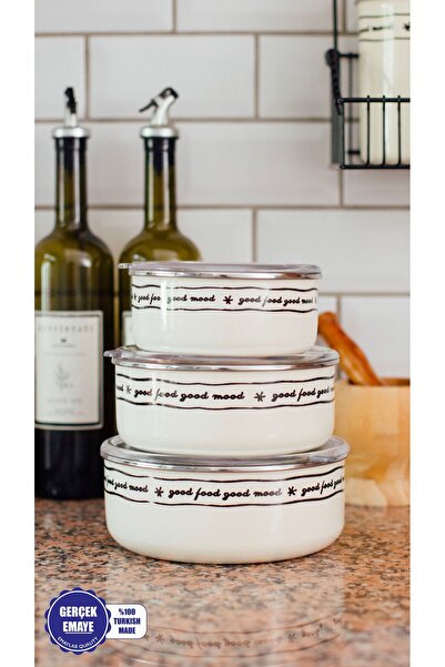 EMAYlab Mood Vakum Kapaklı Saklama Kabı Seti (Tüm Ocak Tiplerinde Kullanılabi...