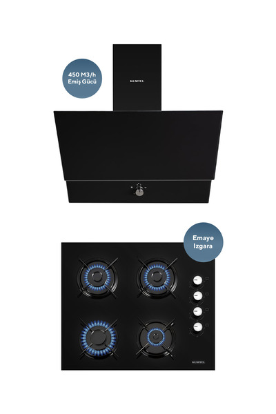 KUMTEL Siyah 2 li set