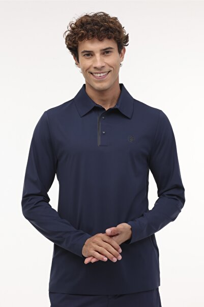 lumberjack ML TIM 16ELG1004 4FX Lacivert Erkek Uzun Kol T-Shirt