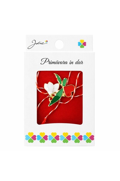 Flippy Martisor Brosa Mica in Cutie, Dimensiune Brosa 2.5-3 cm, Material Meta...