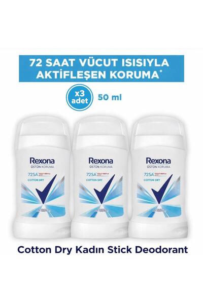 Rexona Cotton Dry Stick Deodorant 50 Ml. Üçlü Set