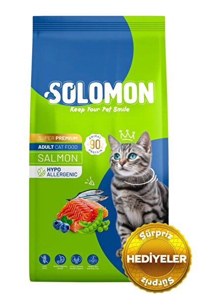 Yetişkin Somon'lu Süper Premium Kedi Maması 9 Kg - Hipoalerjenik - Düşük Tahıllı