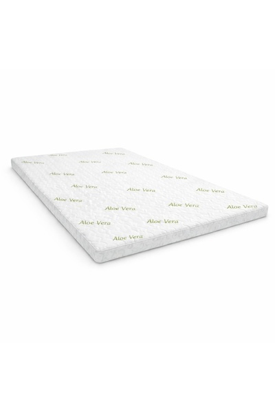 Pucioasa Topper saltea Memory 100x200 cm, 5 cm, Aloe Vera, husa detasabila cu...