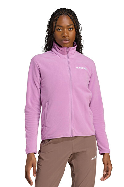 adidas W MT ESS FZ FL Mor Kadın Polar