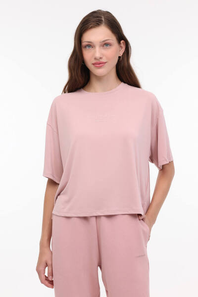 lumberjack WL PALMA 11MS400 4PR Pembe Kadın Kısa Kol T-Shirt