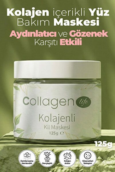 COLLAGEN LIFE Akne Ve Siyah Nokta Karşıtı Kolajenli Kil Maskesi 125gr