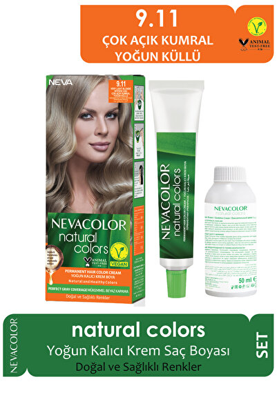 Neva Color Saç Boyası Seti 9.11 Çok Açık Kumral Yoğun Küllü  8698636612005