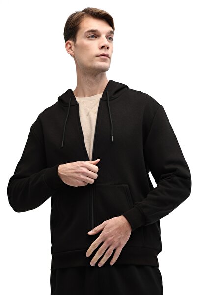 Kinetix Mb Sn387 Fz Hd 5Pr Black Men's Tracksuit Top